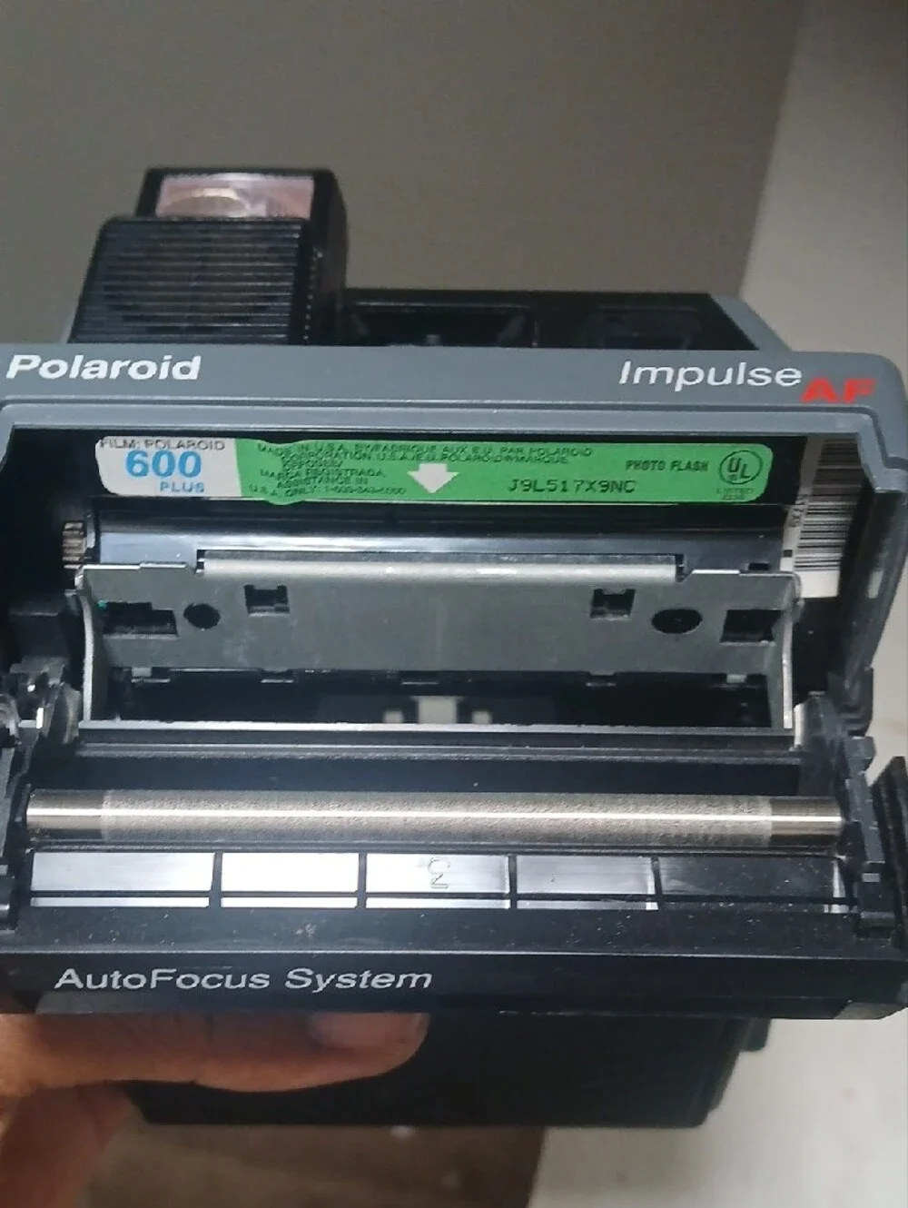 Polaroid Impulse AF Instant Camera — Gray, Black, Red Accents
